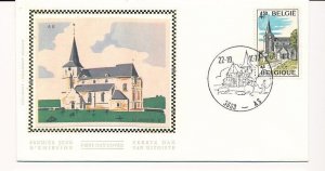 D86895 Church FDC Silk Cachet Belgium As