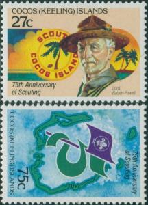 Cocos Islands 1982 SG82-83 Boy Scouts set MNH