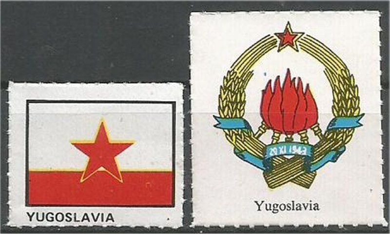 YUGOSLAVIA. mint, Flag and Coat of Arms (no gum)
