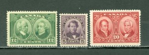 CANADA 1927 PRIME MINISTERS #146-48 SET...MINT...$45.00