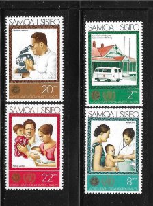 Samoa 1973 WHO 25th anniversary Sc 387-390 MNH A2729