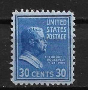 1938 Sc830 30¢ Theodore Roosevelt MH