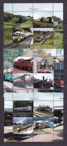 Malawi 2011 Trains Stamps Sheets lot of 3 MNH {11-1}