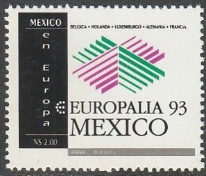 MEXICO 1831, EUROPALIA, MINT, NEVER HINGED. VF.