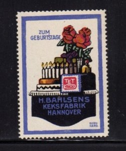 German Stamp - H. Bahlsen's Biscuit Factory For Birthdays Artist Bernhard