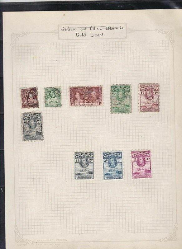 gilbert and ellice islands  gold coast stamps page ref 17406 