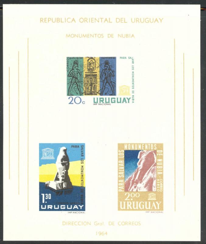 Uruguay Scott C267a MNH**  1964 UNESCO Nubia sheet