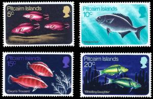 Pitcairn Islands 1970 Sc 114-17 MNH Pitcairn Reef Fish