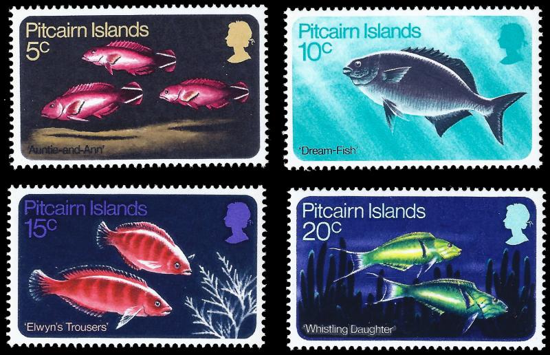 Pitcairn Islands 1970 Sc 114-17 MNH Pitcairn Reef Fish