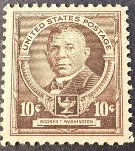 US # 873 Booker T Washington 10c 1940 Mint H
