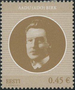 Estonia #742 Aadu Birk Prime Minister 0.45€ Postage Stamp 2013 Europe Eesti MLH