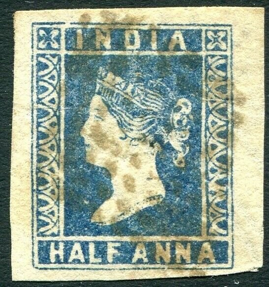 INDIA-1854-55  ½a Blue Sg 2 FINE USED V32287