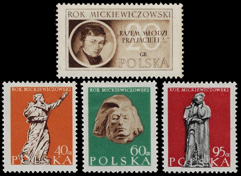 Poland 1955 Sc 711-711 MH f  Rok Mickiewiczowski (711 cto)