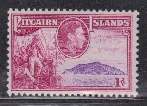 PITCAIRN ISLANDS Scott # 2 MH - KGVI & Bounty With Island