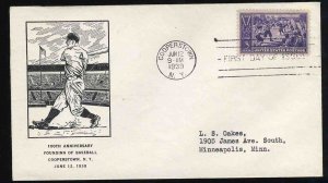 United States First Day Covers #855-30, 1939 3c Baseball Centennial, Davenpor...