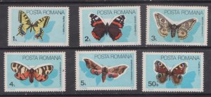 ROMANIA - 1985 BUTTERFLIES / BUTTERFLY - 6V - MINT NH