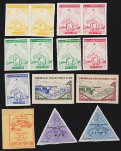 US Vintage Mix lot of Philatelic Exposition Cinderella Stamps Lot of 14 (L845)