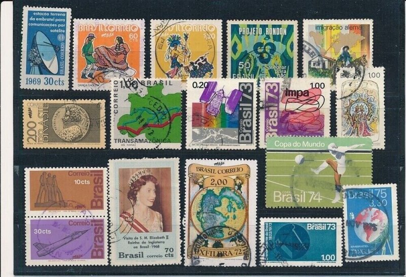 D397965 Brazil Nice selection of VFU Used stamps