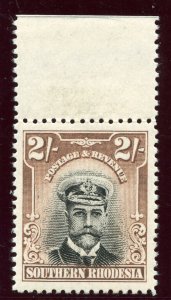 Southern Rhodesia 1924 KGV 2s black & brown superb MNH. SG 12. Sc 12.