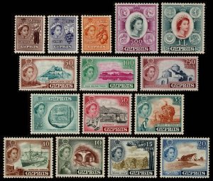 Cyprus Scott 168-182 Mint never hinged.