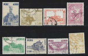 PERU SC# C182-9 F-VF U 1962-3