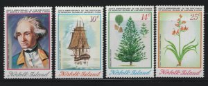 NORFOLK ISLANDS  175-178 MNH CAPTAIN COOK SET 1978