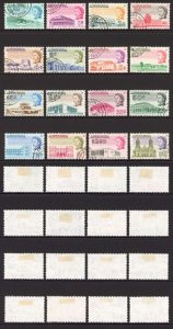 Antigua SG180/95 QEII 1966 Set of 16 Ordinary Paper Used