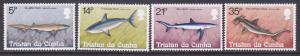 Tristain Da Cunha 302-05 MNH 1982 Various Sharks Complete Set VF