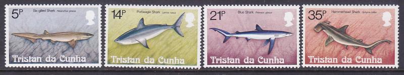 Tristain Da Cunha 302-05 MNH 1982 Various Sharks Complete Set VF