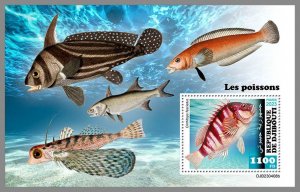 DJIBOUTI 2023 MNH IMPERF. Fisches S/S #408b