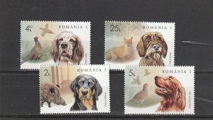 Romania STAMPS 2024 HUNTING DOGS POST MNH SET FOX BOAR DUCKS