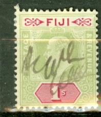 Fiji 75 used pen (revenue?) cancel CV $42.50