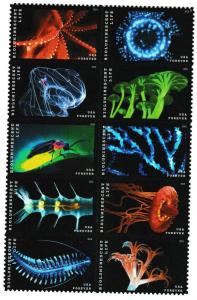 US 5264-5273 5273a Bioluminescent Life block set (10 stamps) MNH 2018