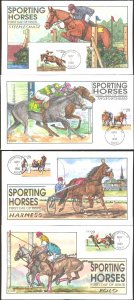 #2756-59 Sporting Horses Collins FDC Set