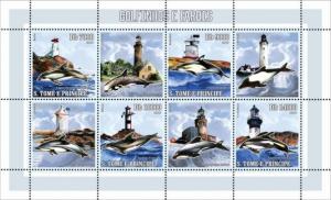 SAO TOME E PRINCIPE 2006 SHEET LIGHTHOUSES DOLPHINS MARINE LIFE st6201a