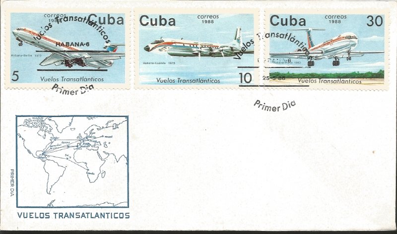 V) 1988 CARIBBEAN, CUBANA AIRLINES TRANSATLANTIC FLIGHTS, BERLIN 1972, LUANDA...