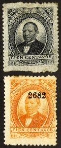 Mexico Stamps # 144+45a MLH VF Scott Value $250.00