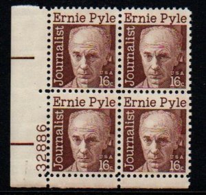 ALLY'S STAMPS US Plate Block Scott #1398 16c Ernie Pyle [4] F-VF - MNH [STK]