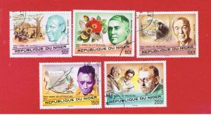 Niger #406-410  VF used  Nobel Prize  Free S/H