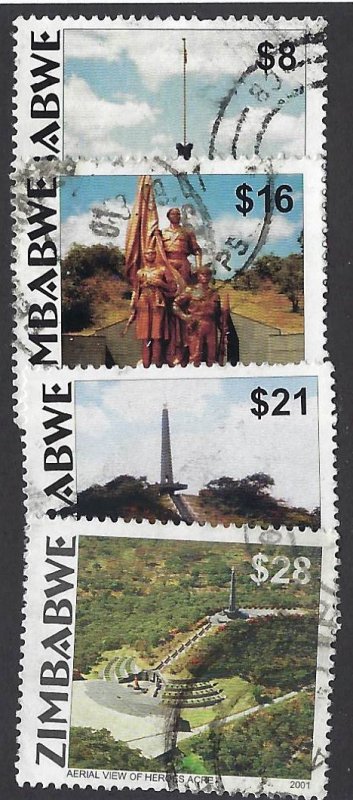 pb3386 Zimbabwe 891-94 used, cv $3.00 bin $1.50