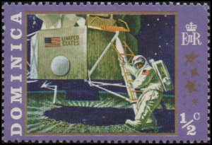 Dominica 291 - Mint-H - 1/2c Moon Landing (1970)