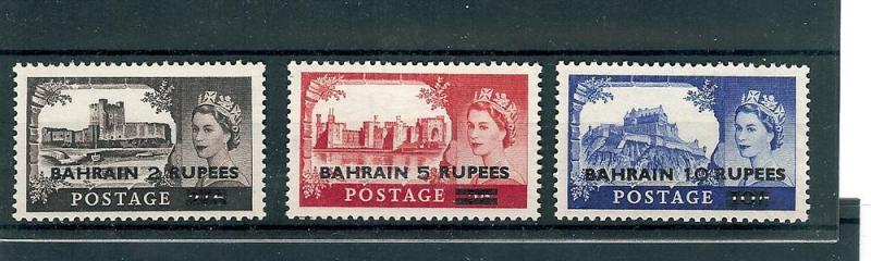 Bahrain, 96-98, Surcharged in Black Singles,**MNH**