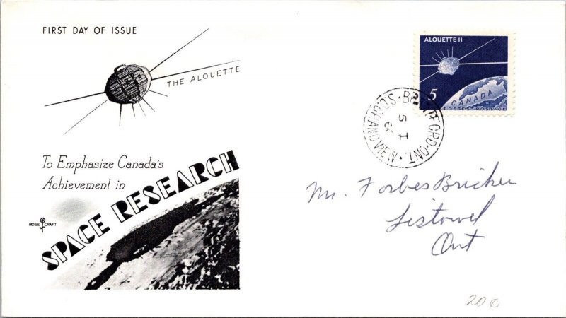 Canada 1966 FDC - Space Research - Bratford, Ont - J8976