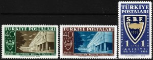 Turkey #1473-75  MNH - Political Science School (1959)