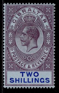 GIBRALTAR GV SG82, 2s dull purple & blue/blue, LH MINT. Cat £29.