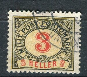 BOSNIA; 1901 early Postage Due issue fine used 3h. value