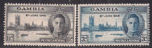 Gambia 1946 KGV1 Set Victory MM SG 162 - 163 ( H919 )