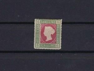 HELIGOLAND 1867 6 sch UNUSED ROULETTE STAMP CAT £275 CONDITION SHOWN REF 6165