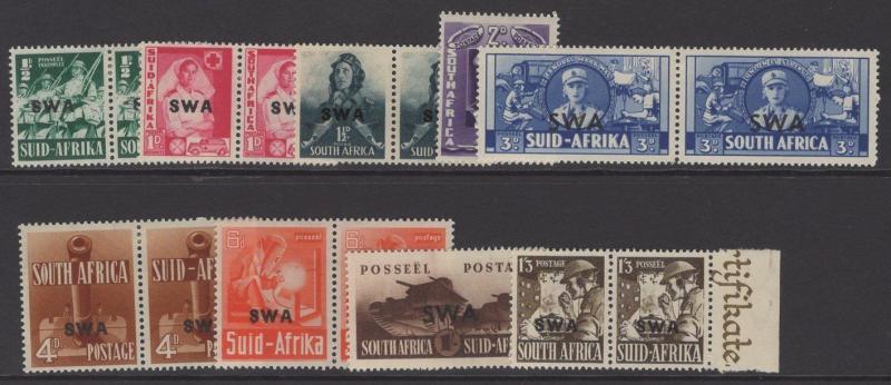 SOUTH WEST AFRICA SG114/22 1941 WAR EFFORT MTD MINT