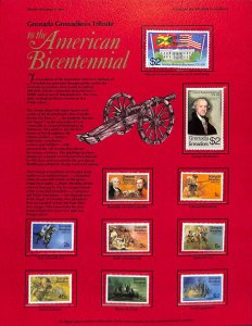 Postal Commemorative Society Stamp Panel MNH, Grenadines American Bicentennial